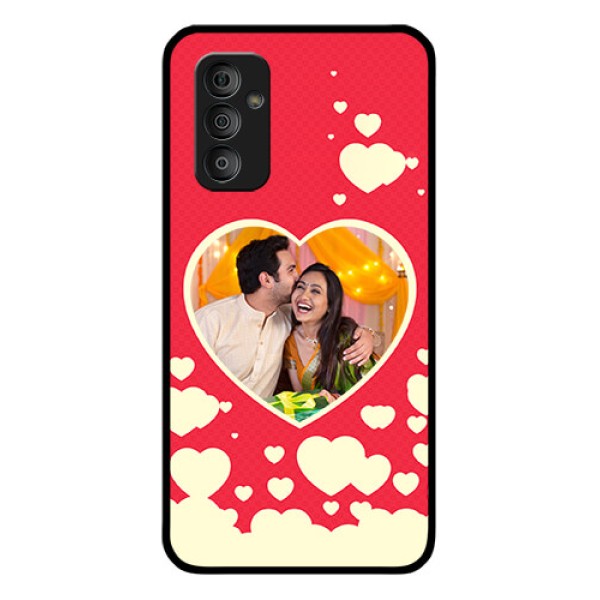 Galaxy F23 5G Custom Glass Mobile Case - Love Symbols Phone Cover Design