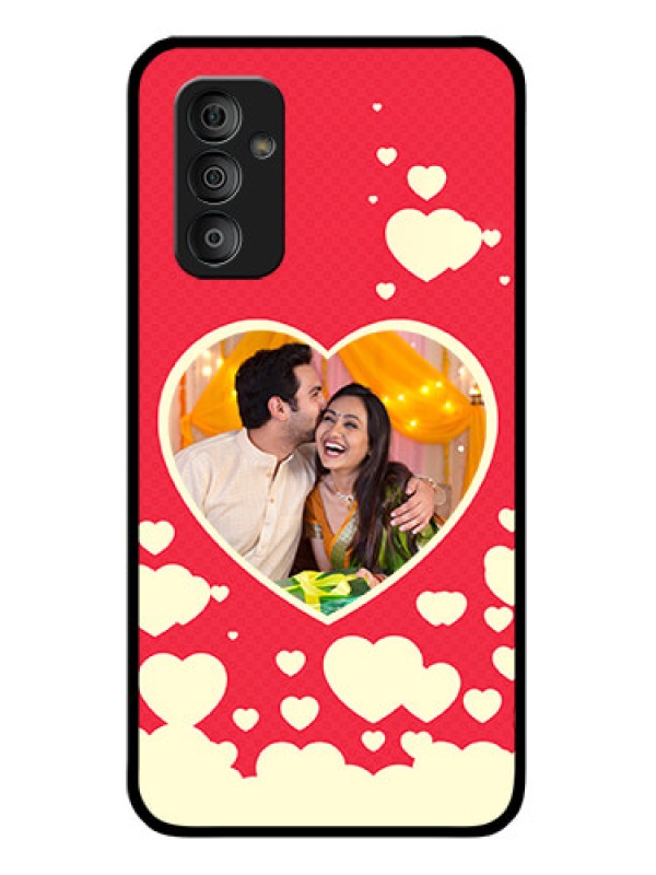 Custom Galaxy F23 5G Custom Glass Mobile Case - Love Symbols Phone Cover Design