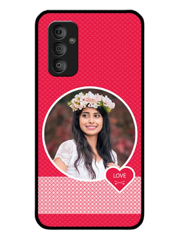 Custom Galaxy F23 5G Personalised Glass Phone Case - Pink Pattern Design