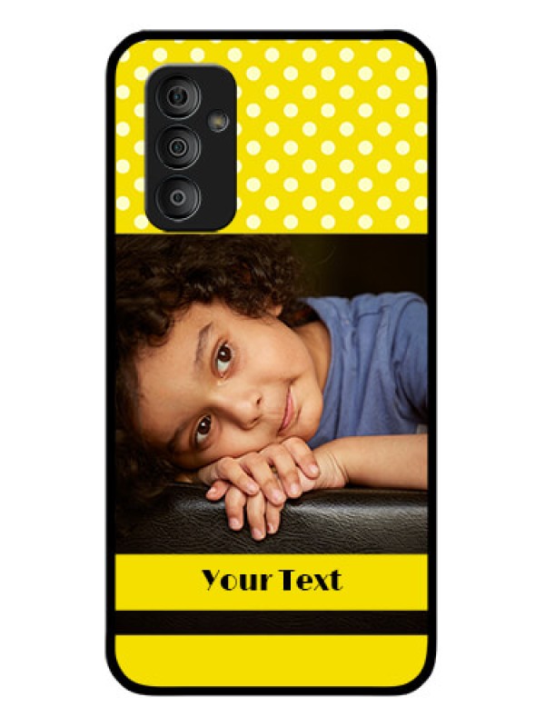Custom Galaxy F23 5G Custom Glass Phone Case - Bright Yellow Case Design