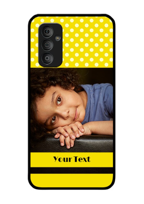Galaxy F23 5G Custom Glass Phone Case - Bright Yellow Case Design