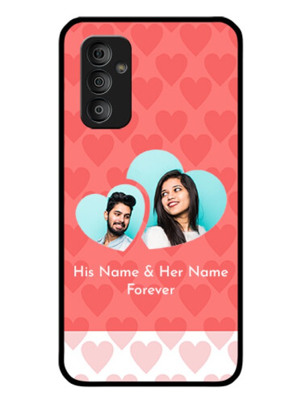 Custom Galaxy F23 5G Personalized Glass Phone Case - Couple Pic Upload Design