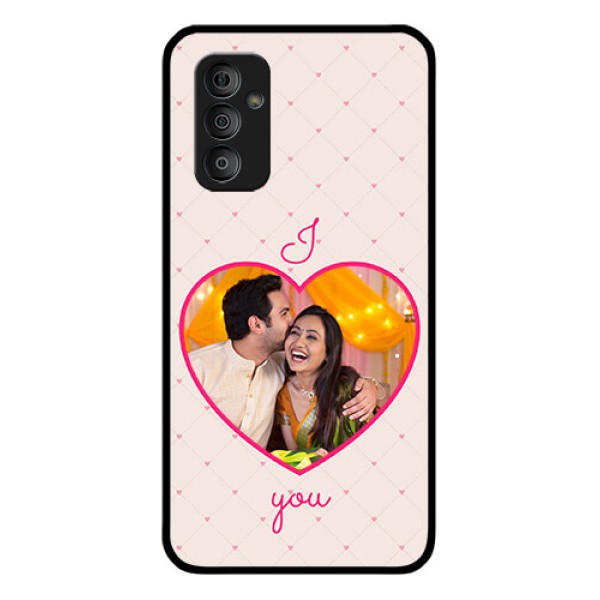 Galaxy F23 5G Custom Glass Mobile Case - Heart Shape Design