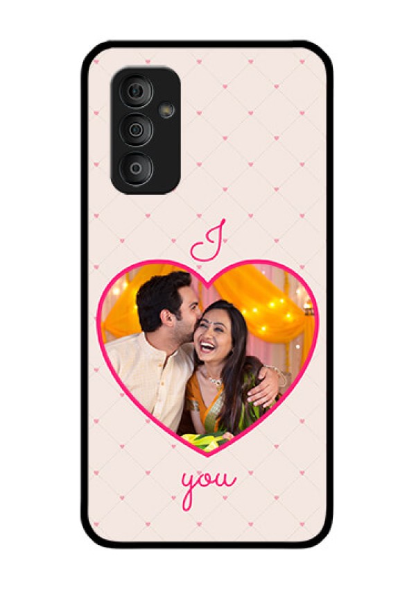 Galaxy F23 5G Custom Glass Mobile Case - Heart Shape Design