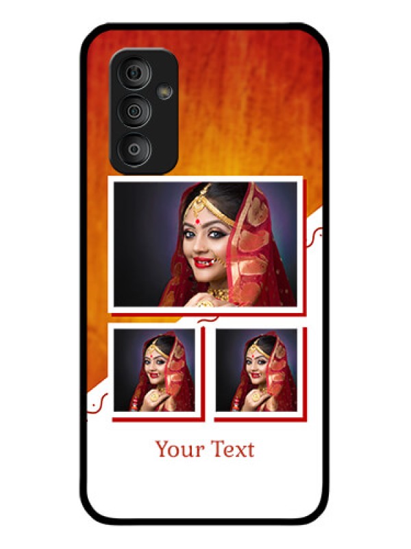 Custom Galaxy F23 5G Custom Glass Phone Case - Wedding Memories Design