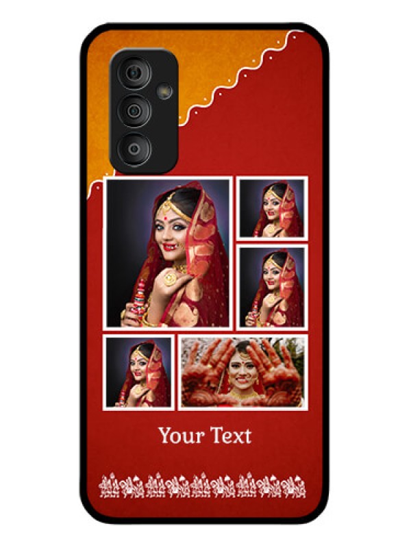 Custom Galaxy F23 5G Personalized Glass Phone Case - Wedding Pic Upload Design