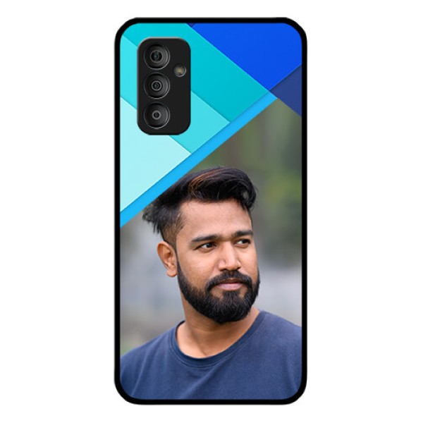 Galaxy F23 5G Custom Glass Phone Case - Blue Pattern Design