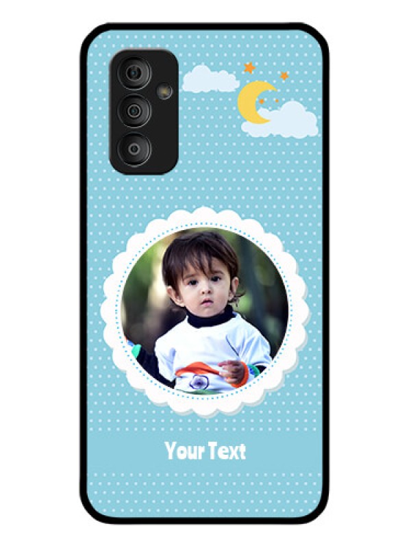 Custom Galaxy F23 5G Personalised Glass Phone Case - Violet Pattern Design