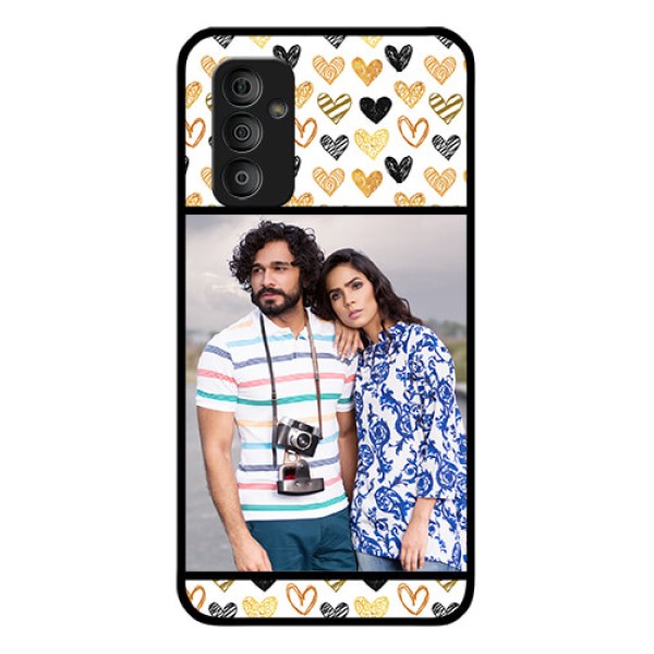 Galaxy F23 5G Photo Printing on Glass Case - Love Symbol Design