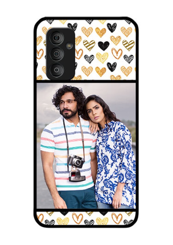 Galaxy F23 5G Photo Printing on Glass Case - Love Symbol Design