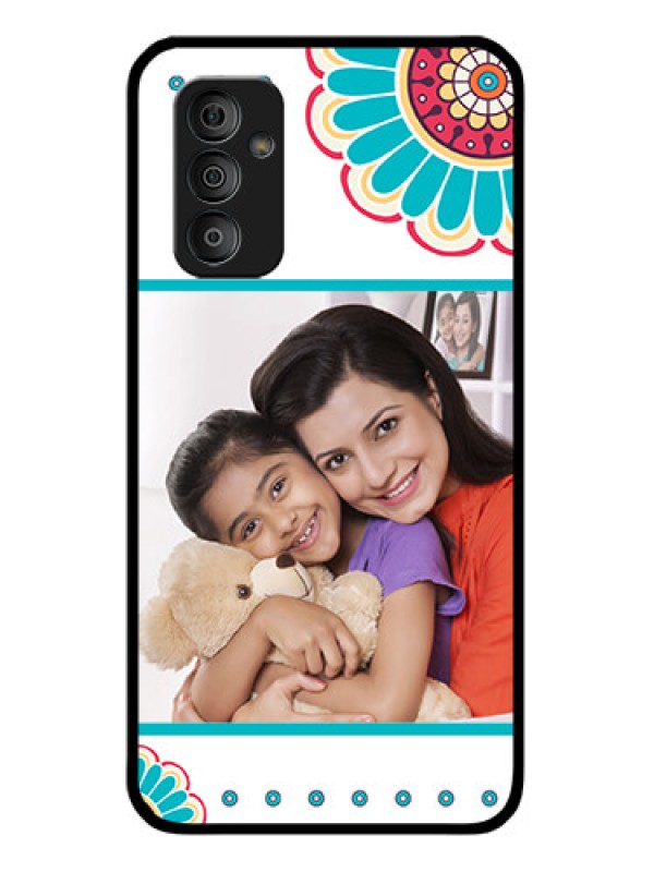 Custom Galaxy F23 5G Custom Glass Phone Case - Flower Design