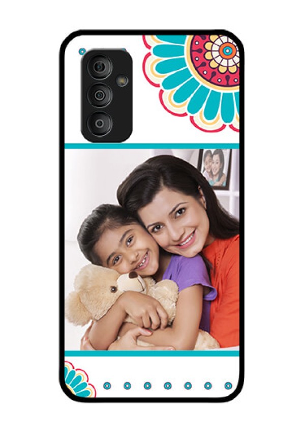 Galaxy F23 5G Custom Glass Phone Case - Flower Design