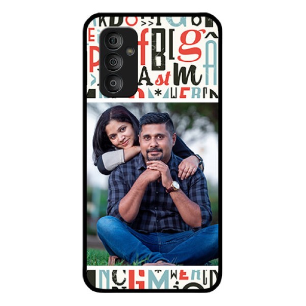 Galaxy F23 5G Personalized Glass Phone Case - Alphabet Design