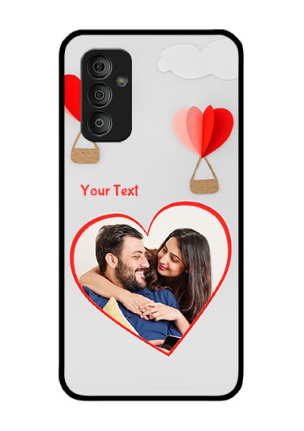 Galaxy F23 5G Custom Glass Mobile Case - Parachute Love Design