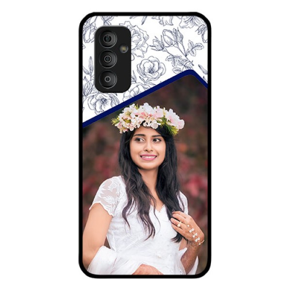 Galaxy F23 5G Personalized Glass Phone Case - Premium Floral Design