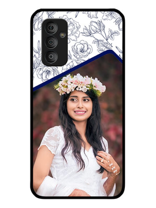Custom Galaxy F23 5G Personalized Glass Phone Case - Premium Floral Design