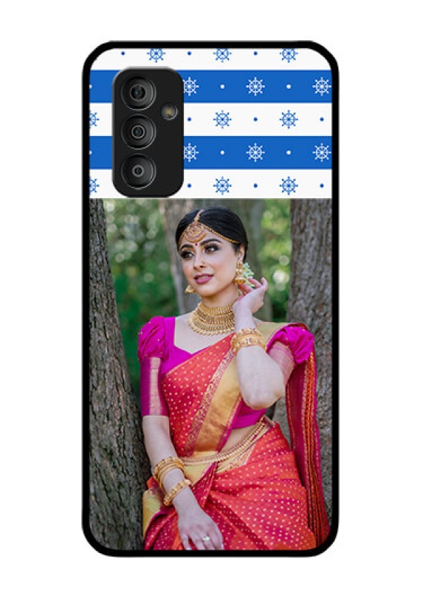 Galaxy F23 5G Photo Printing on Glass Case - Snow Pattern Design