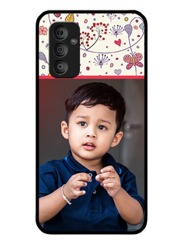 Custom Galaxy F23 5G Custom Glass Mobile Case - Premium Floral Design