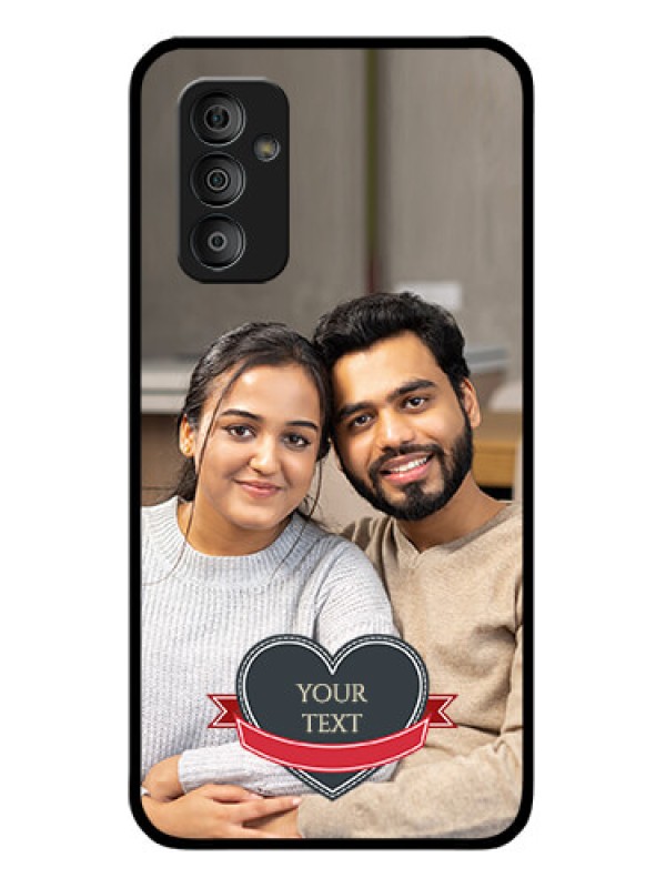 Custom Galaxy F23 5G Custom Glass Phone Case - Just Married Couple Design