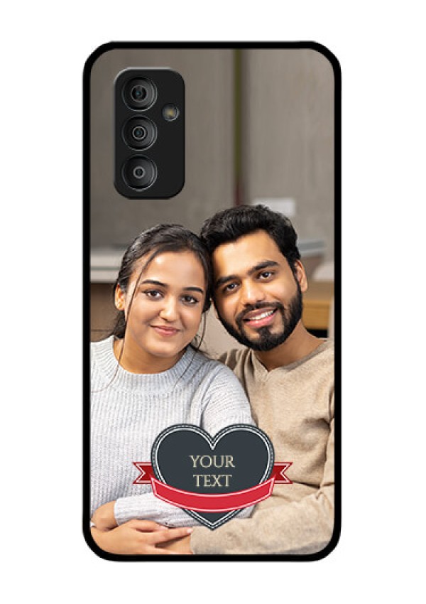 Galaxy F23 5G Custom Glass Phone Case - Just Married Couple Design