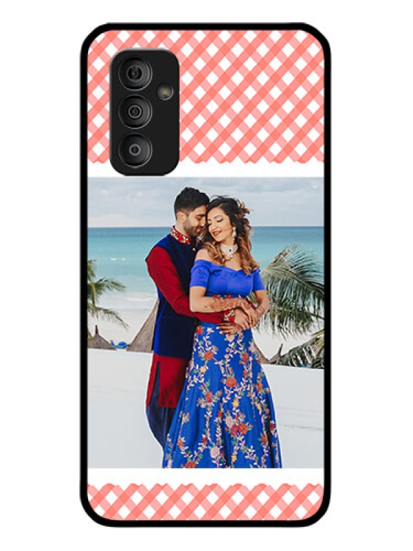 Custom Galaxy F23 5G Personalized Glass Phone Case - Pink Pattern Design