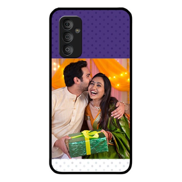 Galaxy F23 5G Personalized Glass Phone Case - Violet Pattern Design Galaxy F23 5G Personalized Glass Phone Case - Violet Pattern Design