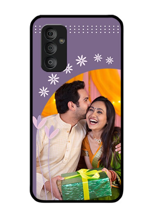 Galaxy F23 5G Custom Glass Mobile Case - Lavender flowers design