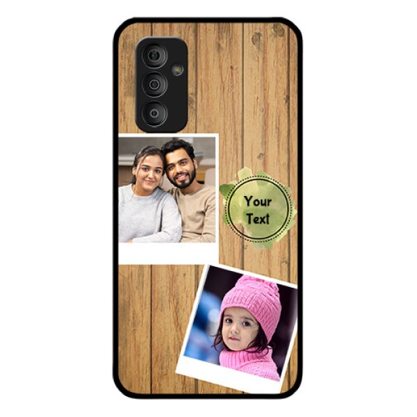 Galaxy F23 5G Custom Glass Phone Case - Wooden Texture Design