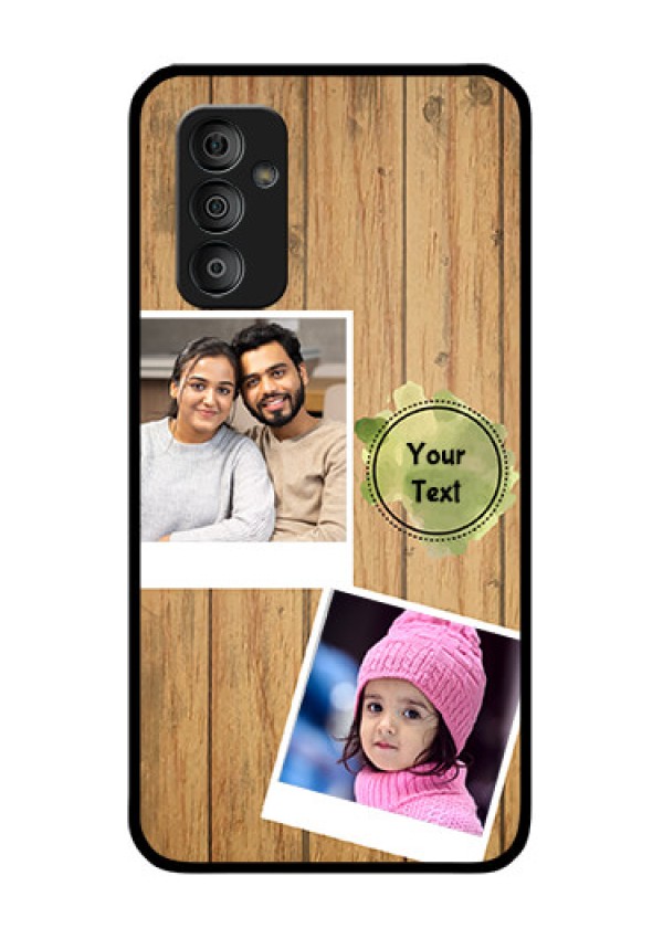 Galaxy F23 5G Custom Glass Phone Case - Wooden Texture Design