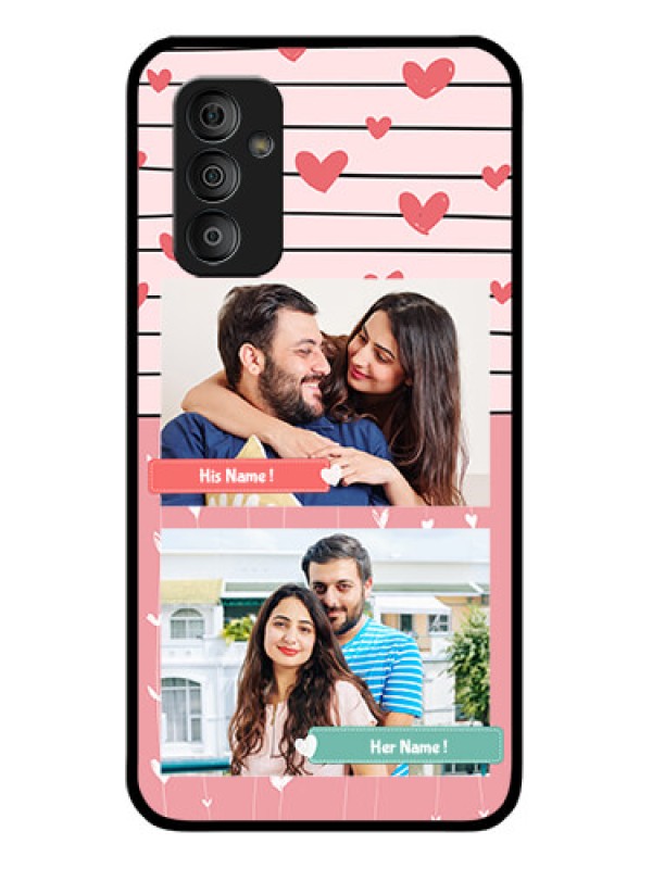 Custom Galaxy F23 5G Custom Glass Mobile Case - Photo with Heart Design
