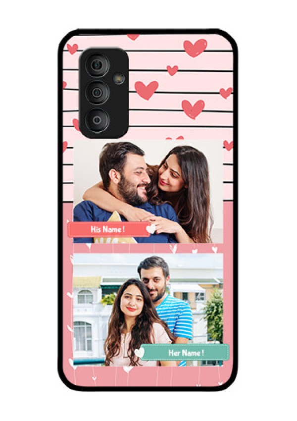 Galaxy F23 5G Custom Glass Mobile Case - Photo with Heart Design
