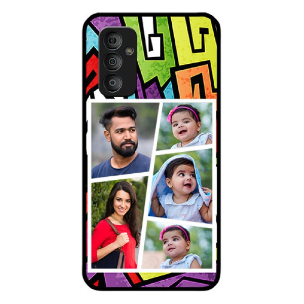 Galaxy F23 5G Custom Glass Phone Case - Graffiti pattern Design