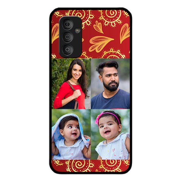 Galaxy F23 5G Photo Printing on Glass Case - 4 Image Traditional Design Galaxy F23 5G Photo Printing on Glass Case - 4 Image Traditional Design