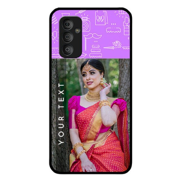 Galaxy F23 5G Custom Glass Mobile Case - Birthday Icons Design