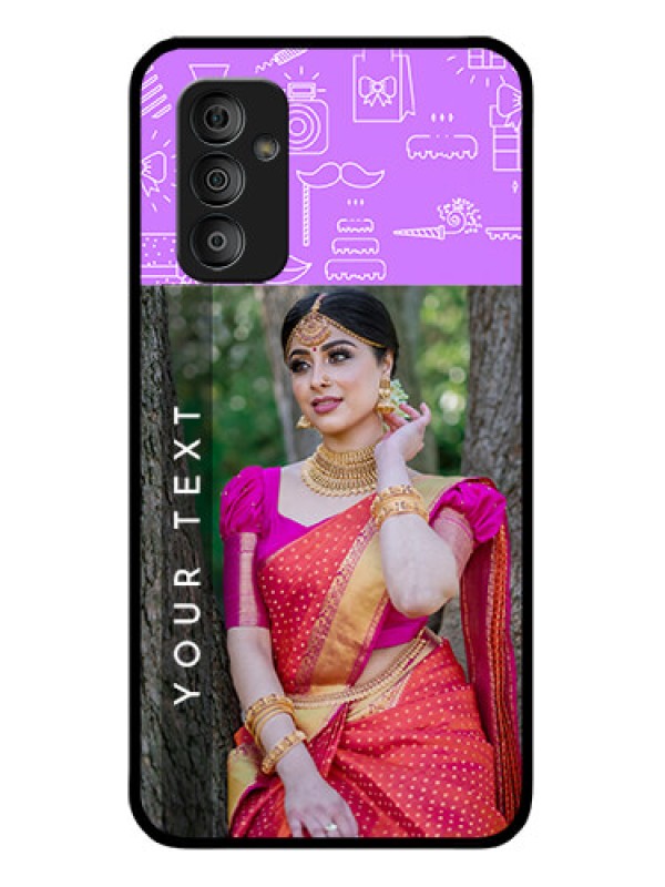 Custom Galaxy F23 5G Custom Glass Mobile Case - Birthday Icons Design