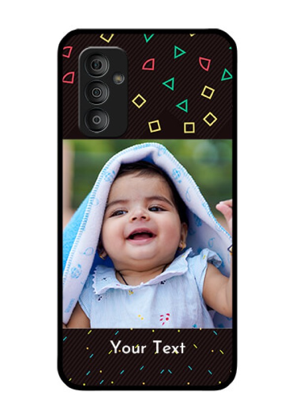 Galaxy F23 5G Custom Glass Phone Case - with confetti birthday design