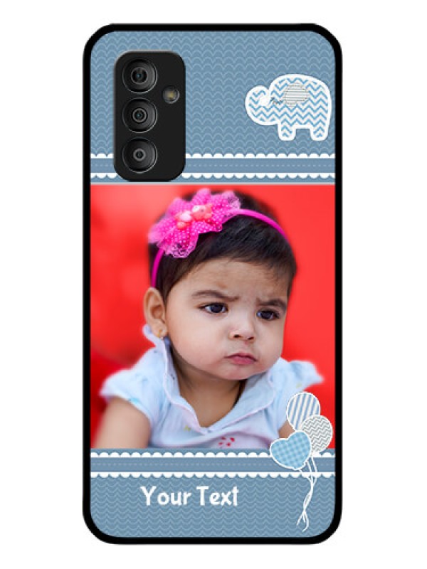 Custom Galaxy F23 5G Photo Printing on Glass Case - with Kids Pattern Design