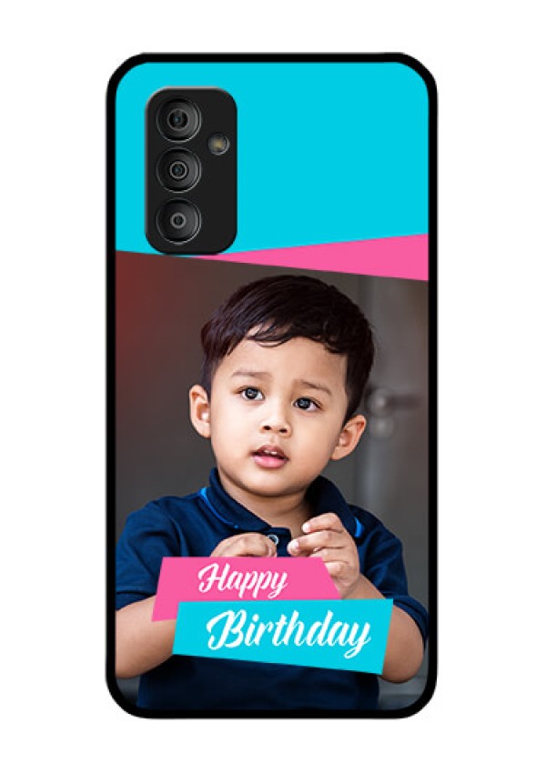 Galaxy F23 5G Personalized Glass Phone Case - Image Holder with 2 Color Design