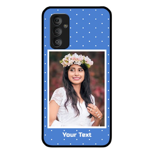 Galaxy F23 5G Photo Printing on Glass Case - Polka dots design