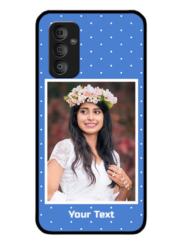 Custom Galaxy F23 5G Photo Printing on Glass Case - Polka dots design