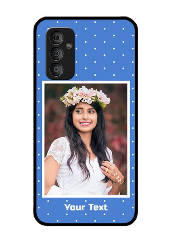 Galaxy F23 5G Photo Printing on Glass Case - Polka dots design