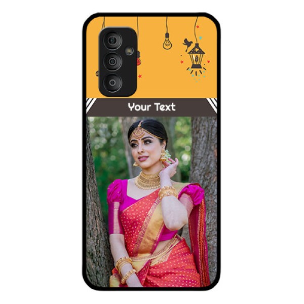 Galaxy F23 5G Custom Glass Mobile Case - with Family Picture and Icons