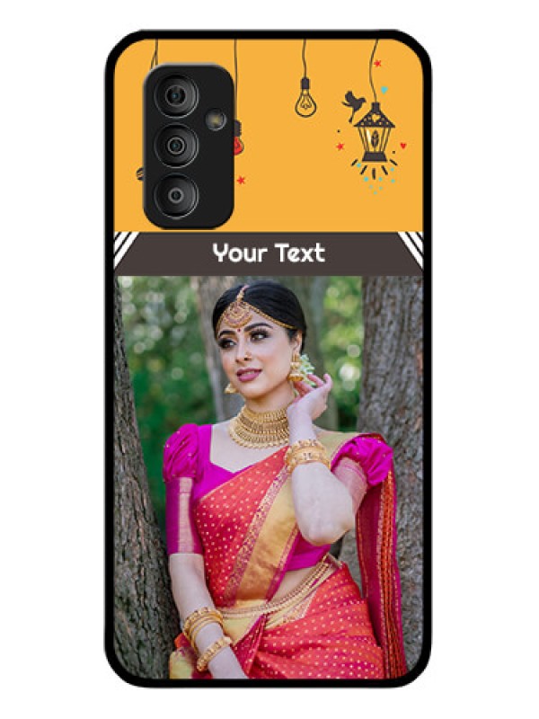 Custom Galaxy F23 5G Custom Glass Mobile Case - with Family Picture and Icons