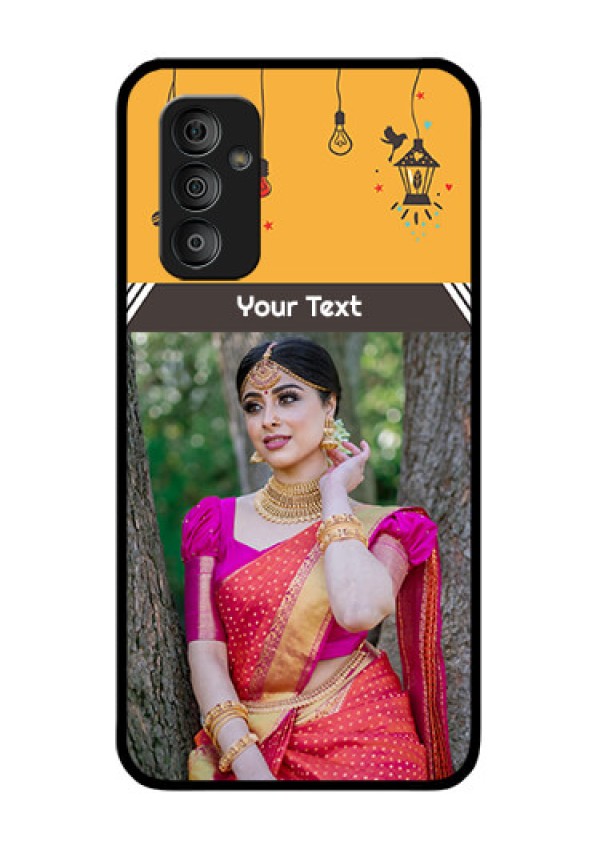 Galaxy F23 5G Custom Glass Mobile Case - with Family Picture and Icons