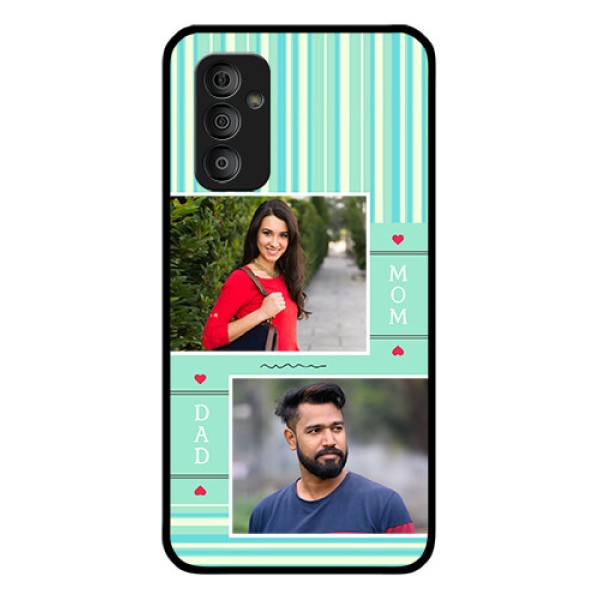 Galaxy F23 5G Custom Glass Phone Case - Mom & Dad Pic Design Galaxy F23 5G Custom Glass Phone Case - Mom & Dad Pic Design