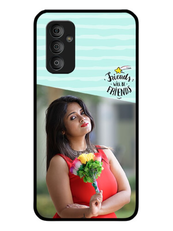Custom Galaxy F23 5G Custom Glass Phone Case - Friends Picture Icon Design