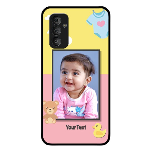 Galaxy F23 5G Photo Printing on Glass Case - Kids 2 Color Design