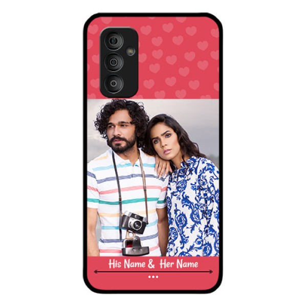 Galaxy F23 5G Photo Printing on Glass Case - Simple Love Design