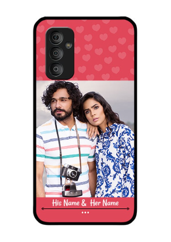 Galaxy F23 5G Photo Printing on Glass Case - Simple Love Design