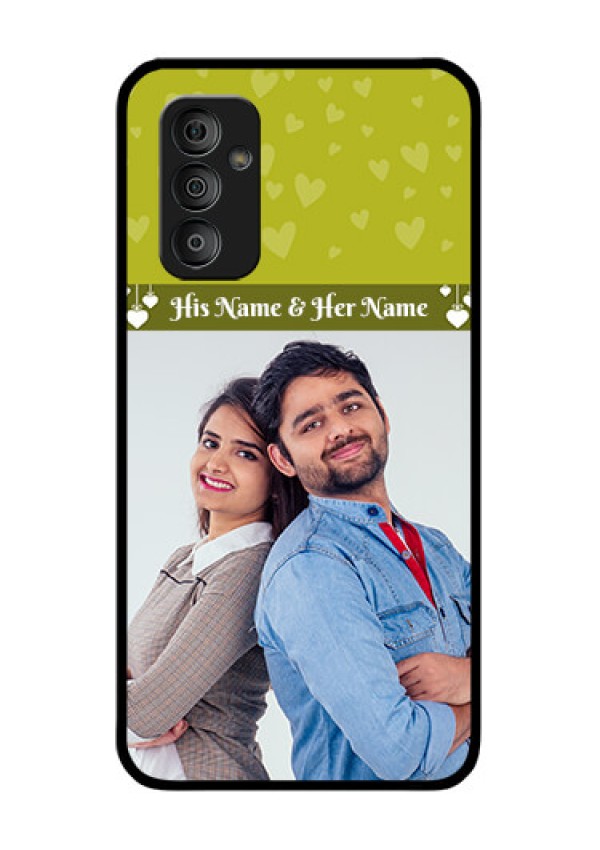 Galaxy F23 5G Custom Glass Phone Case - You & Me Heart Design